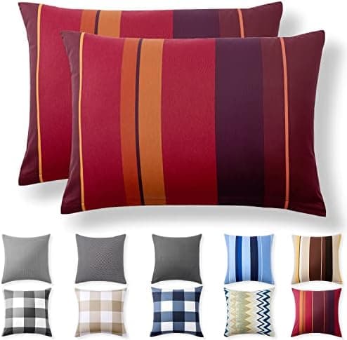 2er-Set Kissenbezüge 40 x 80 cm – Renforcé, 100% Baumwolle, superweich mit Reißverschluss, Babyrosa