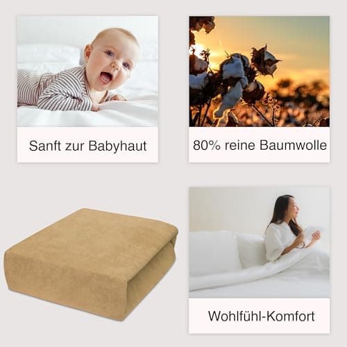 Elastisches Jersey-Spannbettlaken 90x180 cm – 100% Baumwolle, kuschelig warm