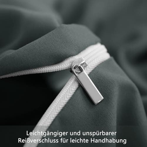 RUIKASI Bettwäsche-Set 4-teilig 135x200 Mikrofaser, 2x Bettbezug 135x200 + 2x Kissenbezug 80x80 cm, OEKO‑TEX, weich & bü