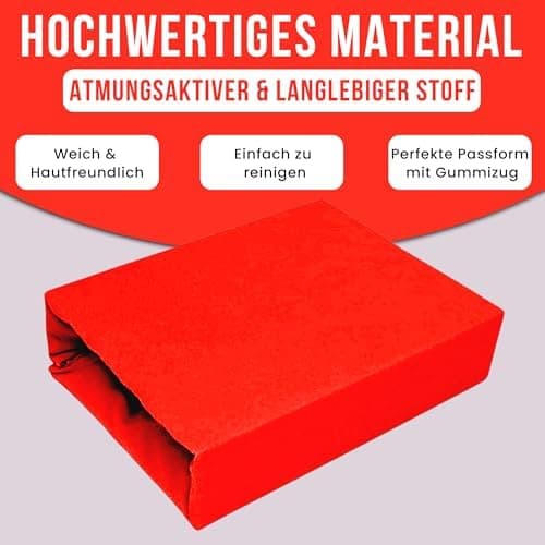 Elastisches Jersey-Spannbettlaken 90x180 cm – 100% Baumwolle, kuschelig warm