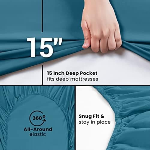 Utopia Bedding 2er-Set Spannbettlaken 140 x 200 cm – OEKO-TEX MADE IN GREEN zertifiziert – 35 cm Tiefe Tasche