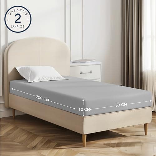 Dreamzie Spannbettlaken 90x190/200 cm – 100% Jersey‑Baumwolle, OEKO‑TEX STANDARD 100
