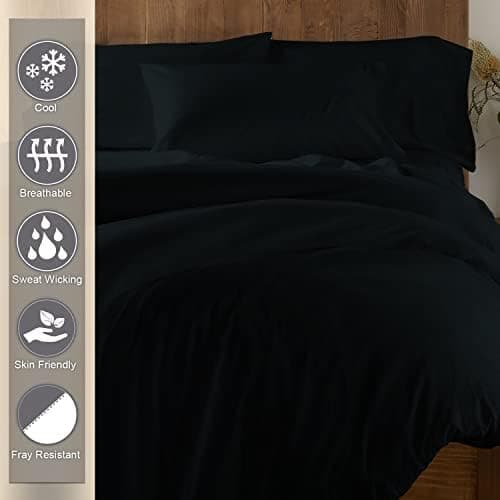 Pizuna Kissenbezüge 2er-Pack 40 x 80 cm Dunkelblau – 100% Langstapel-Baumwolle, 400 Fadenzahl