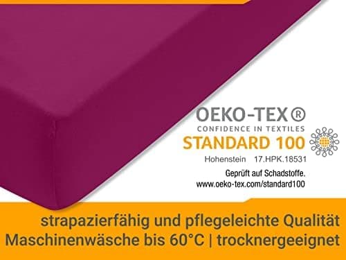 Jersey-Spannbetttuch – 100% Baumwolle, 180–200 x 200 cm