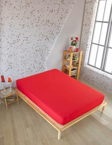 Vency Spannbettlaken 90x200 cm – 100% Baumwolle, für Matratzen bis 35 cm