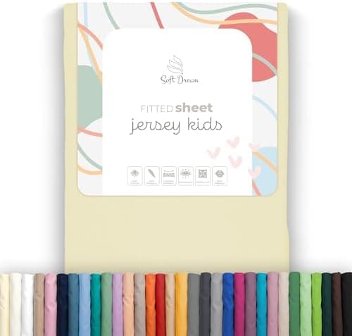 Soft Dream Spannbettlaken 90x200 cm Dunkelgrau – 100% gekämmte Baumwolle Jersey – für Kinder- & Juniorbett