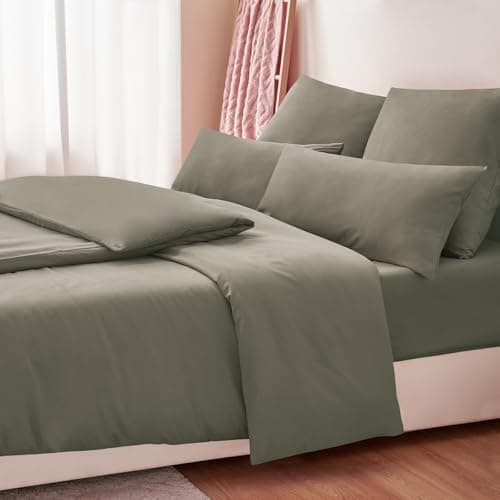 RUIKASI Bettwäsche-Set 4-teilig 135x200 Mikrofaser, 2x Bettbezug 135x200 + 2x Kissenbezug 80x80 cm, OEKO‑TEX, weich & bü