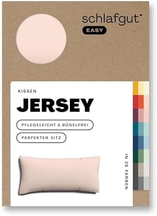Schlafgut Easy Jersey Kissenbezug 40 x 40 cm – 100% Baumwolle, superweich & atmungsaktiv, Green Mid