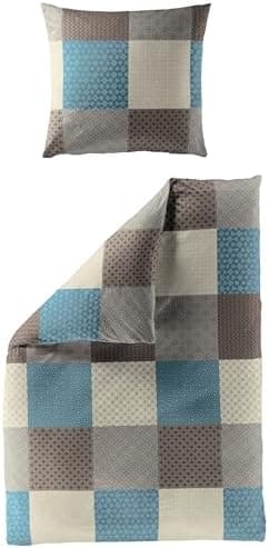 Bierbaum Fein-Biber Bettwäsche – 100% Baumwolle, 135x200 + 80x80 cm