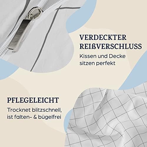 sleepwise Bettwäsche 135x200 Mikrofaser – ÖKO‑TEX zertifiziert, bügelfrei & knitterfrei, 2‑tlg. (inkl. 80x80 cm Kissenbe