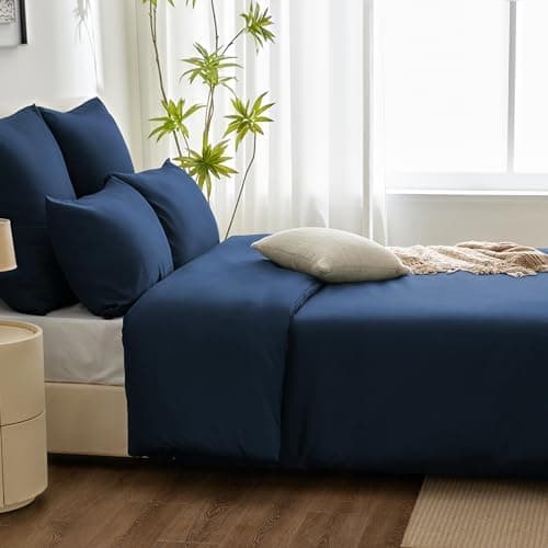 WAVVE Bettwäsche 135x200 – 4‑teiliges Mikrofaser‑Set Anthrazit (inkl. 2×80×80 cm Kissenbezüge) mit Reißverschluss, OEKO‑