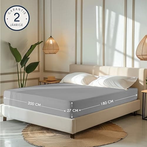 Dreamzie Spannbettlaken 90x190/200 cm – 100% Jersey‑Baumwolle, OEKO‑TEX STANDARD 100
