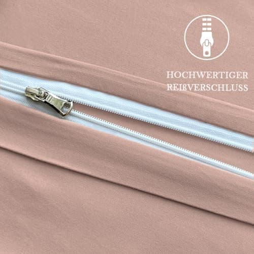 Kissenbezug 40x80 cm 2er Set – 100% Mikrofaser Beige, weich & bügelfrei mit Reißverschluss