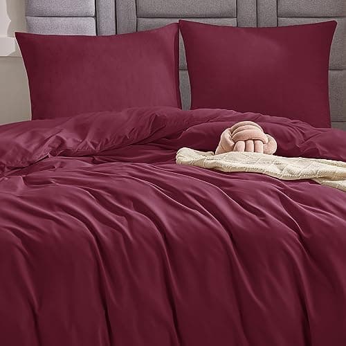 WAVVE Bettwäsche 135x200 – 4‑teiliges Mikrofaser‑Set Anthrazit (inkl. 2×80×80 cm Kissenbezüge) mit Reißverschluss, OEKO‑