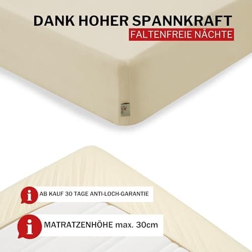 Spannbettlaken 90x200 – Jersey 100% gekämmte Baumwolle, passend für Matratzen bis 30 cm