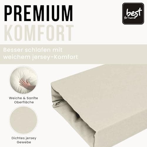Elastisches Jersey-Spannbettlaken 90x180 cm – 100% Baumwolle, kuschelig warm