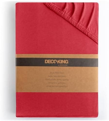 DecoKing Spannbettlaken 180 x 200 & 200 x 200 cm – 100% gekämmte Baumwolle (Jersey)