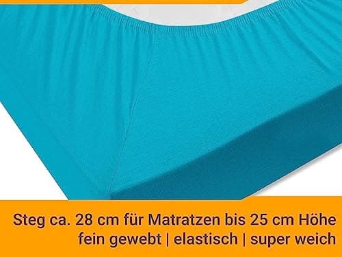 Jersey-Spannbetttuch – 100% Baumwolle, 180–200 x 200 cm