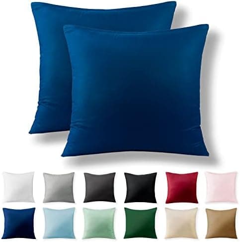 2er-Set Kissenbezüge 40 x 80 cm – Renforcé, 100% Baumwolle, superweich mit Reißverschluss, Babyrosa