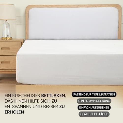 Utopia Bedding Spannbettlaken 180×200 cm – Grau, gebürstete Polyester‑Mikrofaser, OEKO‑TEX zertifiziert