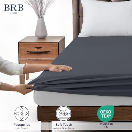 Spannbettlaken 90×200 cm – 100% Baumwolle (Oeko‑TEX) – für dicke Matratzen bis 27 cm