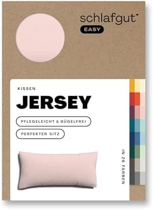Schlafgut Easy Jersey Kissenbezug 40 x 40 cm – 100% Baumwolle, superweich & atmungsaktiv, Green Mid