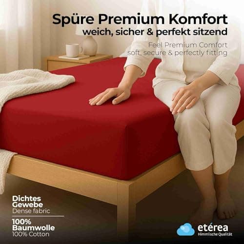 etérea Jersey-Spannbettlaken 80x200 cm Weiß – 100% Baumwolle, OEKO-TEX MADE IN GREEN & STANDARD 100