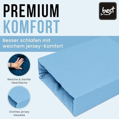 Elastisches Jersey-Spannbettlaken 90x180 cm – 100% Baumwolle, kuschelig warm