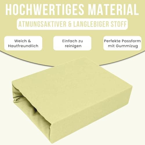 Elastisches Jersey-Spannbettlaken 90x180 cm – 100% Baumwolle, kuschelig warm