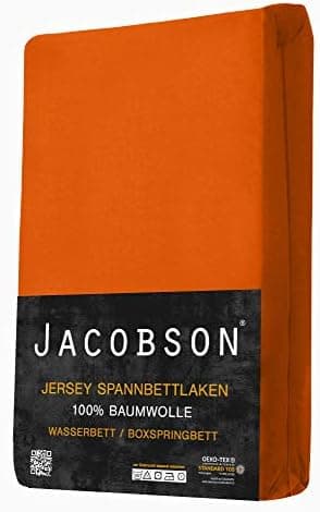 Jacobson Spannbettlaken für Wasserbett & Boxspringbett – 180 × 200 bis 200 × 220 cm