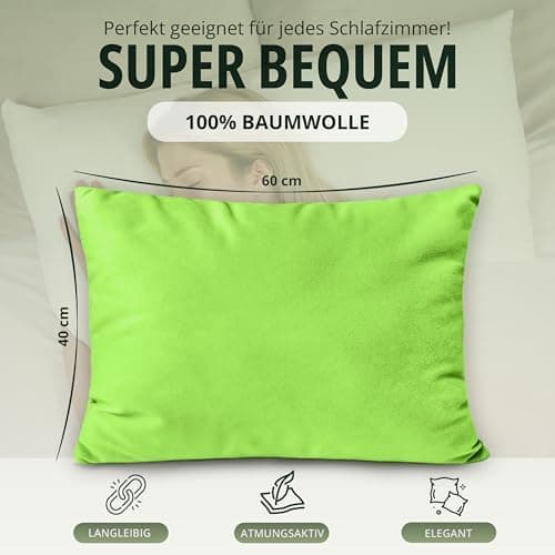 NatureMark Jersey Kissenbezüge – weich & atmungsaktiv, hautfreundlich – 40x40 cm, Anthrazit