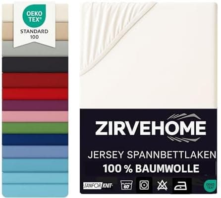 Spannbettlaken 120x200 cm – Jersey 100% Baumwolle – für Matratzen bis 25 cm Höhe