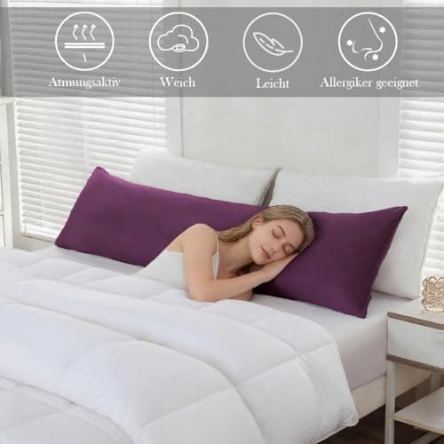 Kissenbezug 40x80 cm 2er Set – 100% Mikrofaser Beige, weich & bügelfrei mit Reißverschluss