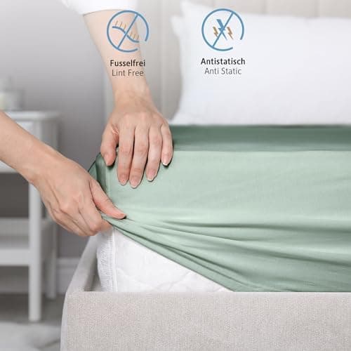 Komfortec Spannbettlaken 90x200 cm Jersey-Baumwolle – OEKO-TEX® Standard 100, Rundumgummizug für perfekte Passform, Weiß