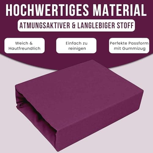 Elastisches Jersey-Spannbettlaken 90x180 cm – 100% Baumwolle, kuschelig warm