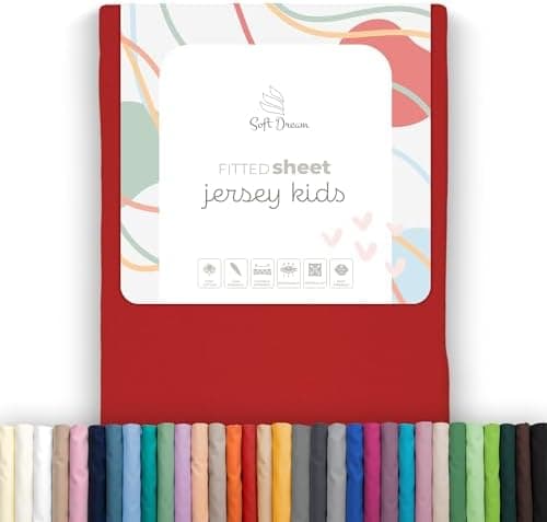Soft Dream Spannbettlaken 90x200 cm Dunkelgrau – 100% gekämmte Baumwolle Jersey – für Kinder- & Juniorbett