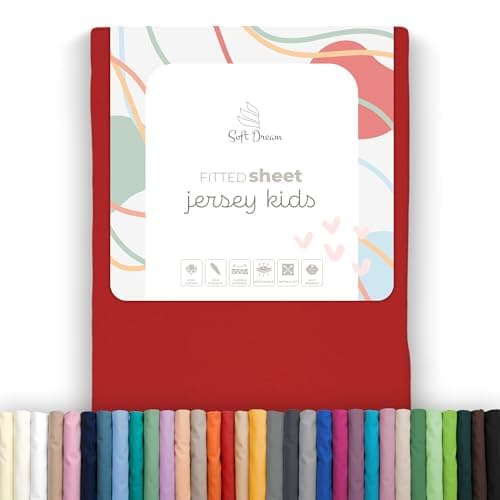 Soft Dream Spannbettlaken 90x200 cm Dunkelgrau – 100% gekämmte Baumwolle Jersey – für Kinder- & Juniorbett