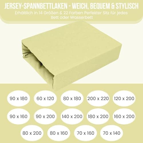 Elastisches Jersey-Spannbettlaken 90x180 cm – 100% Baumwolle, kuschelig warm