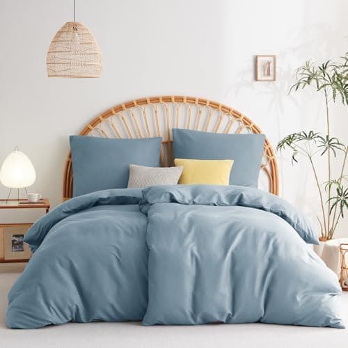 WAVVE Bettwäsche 135x200 – 4‑teiliges Mikrofaser‑Set Anthrazit (inkl. 2×80×80 cm Kissenbezüge) mit Reißverschluss, OEKO‑
