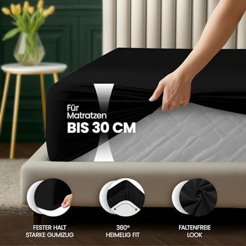 Utopia Bedding Spannbettlaken 120 x 200 cm für Matratzen bis 30 cm – gebürstete Mikrofaser, OEKO‑TEX® STANDARD 100
