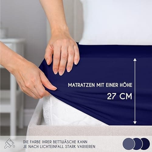 Dreamzie Spannbettlaken 90x190/200 cm – 100% Jersey‑Baumwolle, OEKO‑TEX STANDARD 100