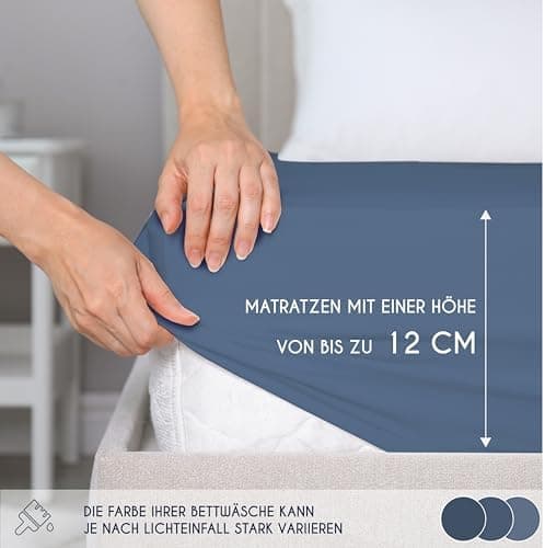 Dreamzie Spannbettlaken 90x190/200 cm – 100% Jersey‑Baumwolle, OEKO‑TEX STANDARD 100