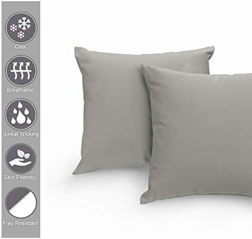 Pizuna Kissenbezüge 2er-Pack 40 x 80 cm Dunkelblau – 100% Langstapel-Baumwolle, 400 Fadenzahl