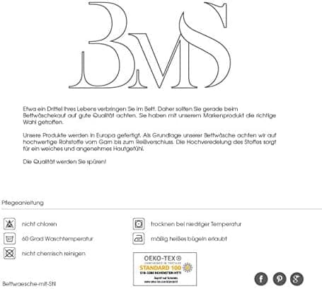 Bettwäsche Mako‑Satin (Baumwollsatin) 140 x 200 cm – OEKO‑TEX STANDARD 100