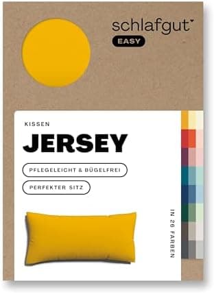 Schlafgut Easy Jersey Kissenbezug 40 x 40 cm – 100% Baumwolle, superweich & atmungsaktiv, Green Mid