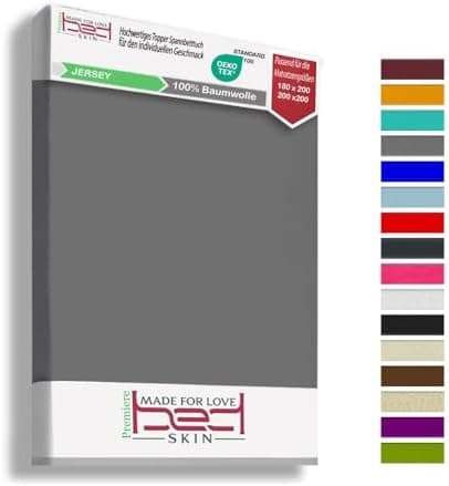 120x200 cm Jersey-Spannbettlaken – 100% Baumwolle, Weiß