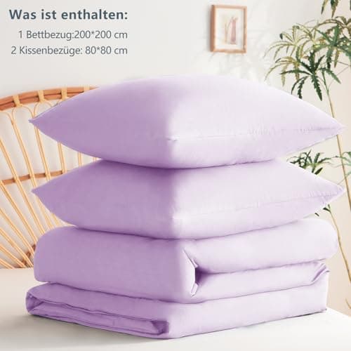 WAVVE Bettwäsche 135x200 – 4‑teiliges Mikrofaser‑Set Anthrazit (inkl. 2×80×80 cm Kissenbezüge) mit Reißverschluss, OEKO‑