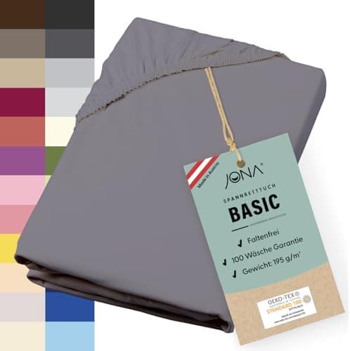 Spannbettlaken 180–200 × 200–220 cm – Baumwoll‑Jersey 190 g/m², faltenfrei