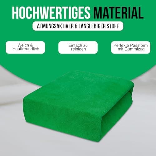 Elastisches Jersey-Spannbettlaken 90x180 cm – 100% Baumwolle, kuschelig warm