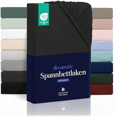 Dreamzie Spannbettlaken 120x200 cm – 100% Mikrofaser, Hoher Steg bis 35 cm